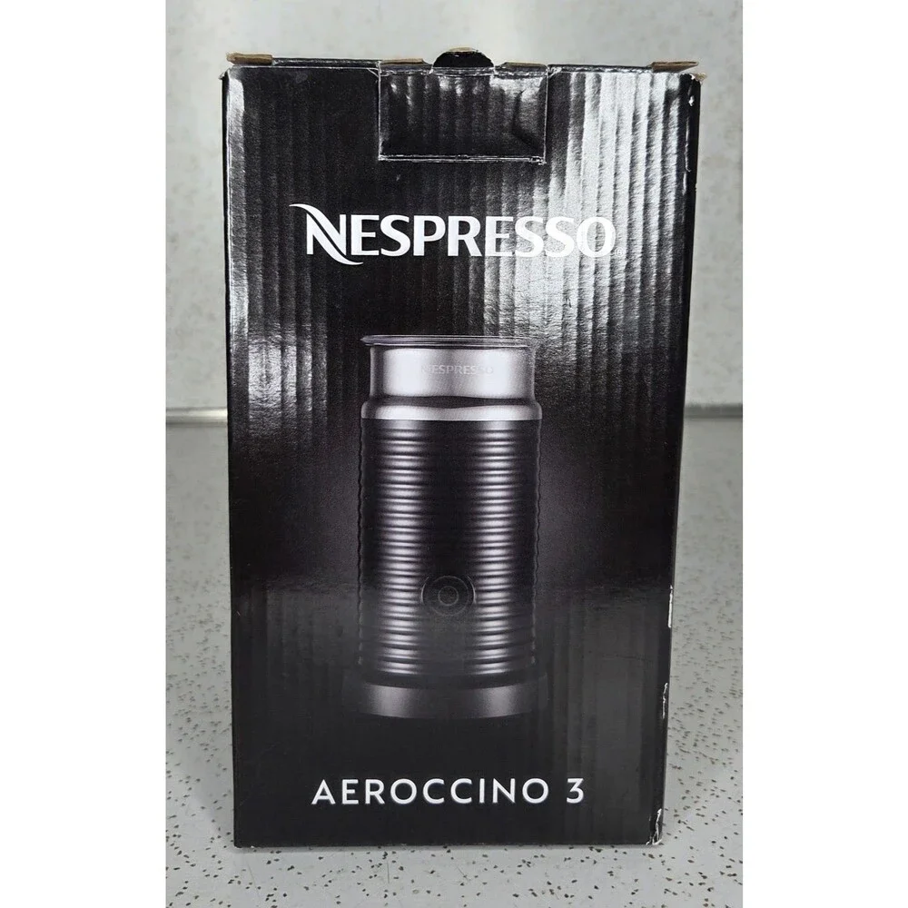 Nespresso Aeroccino 3 Electric Milk Frother Black 120V 60Hz 450W New Open Box